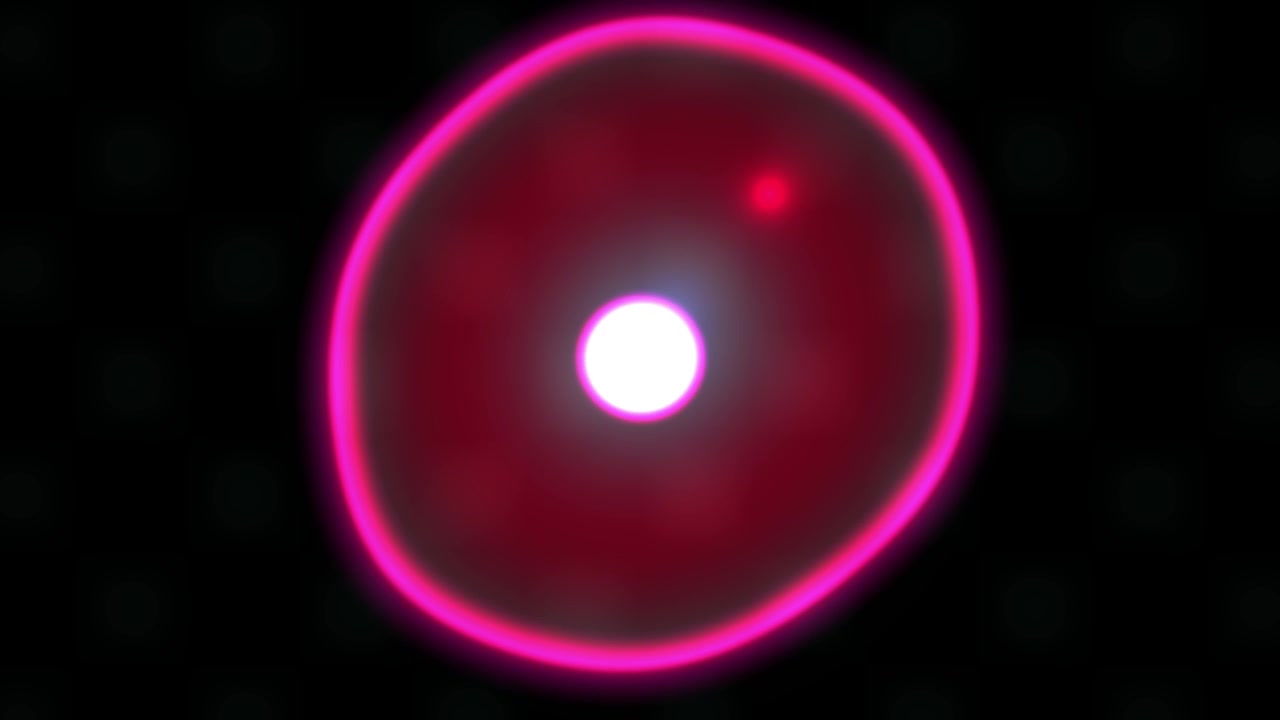 Abstract Microscopic Cell Division with Glowing Particles