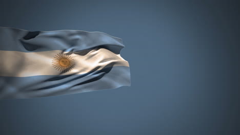 la bandera nacional argentina agitando
