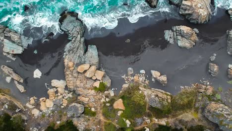 aerial time lapse of a beach in constitución, chile