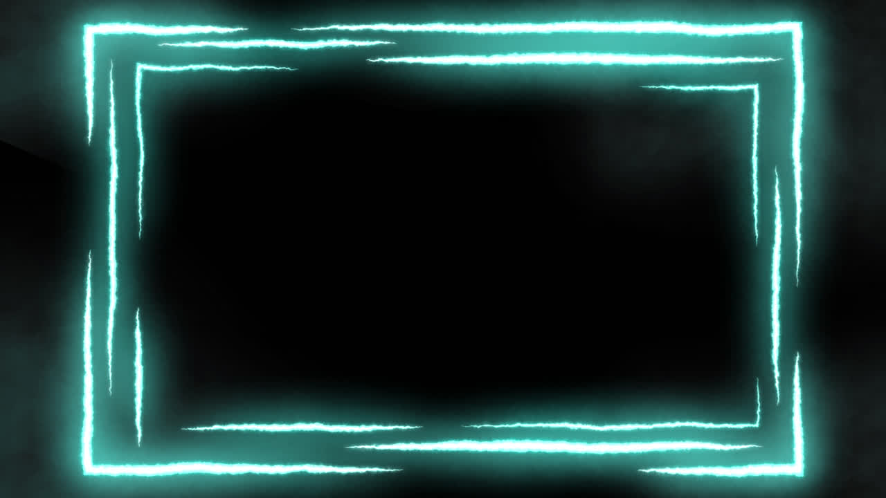 네온 밝은 파란색 프레임