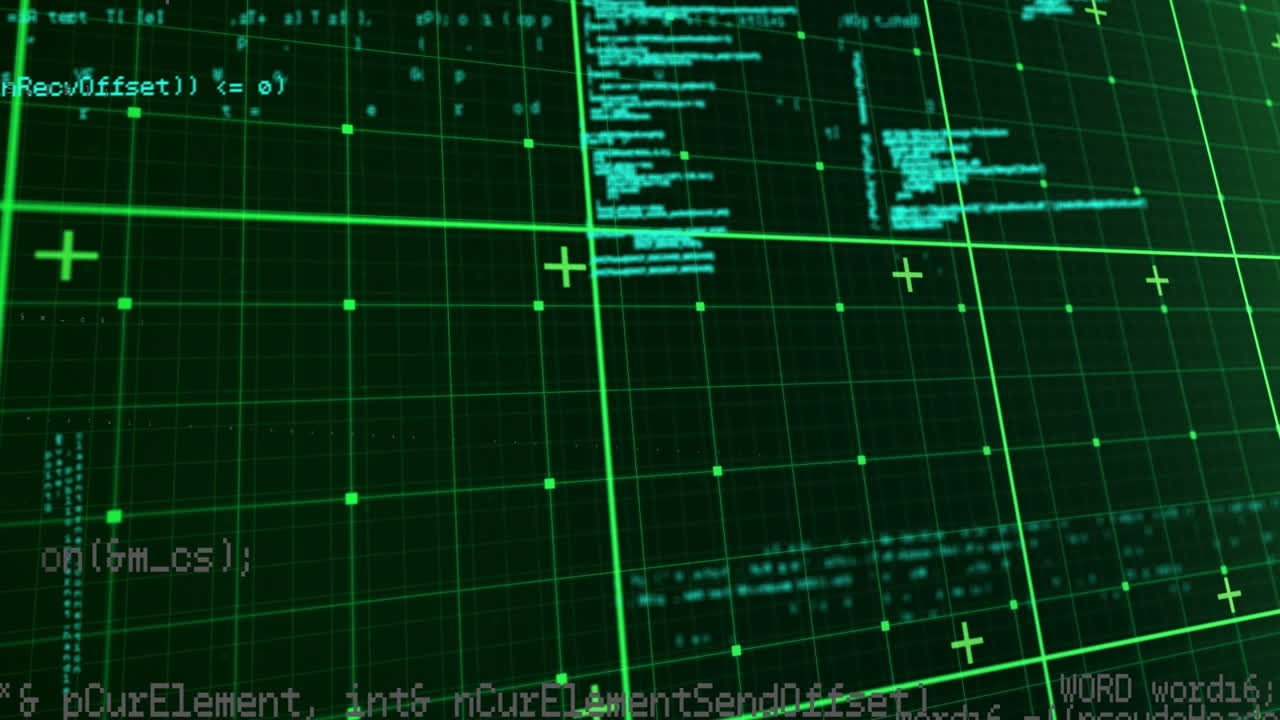 Animation of data processing over grid