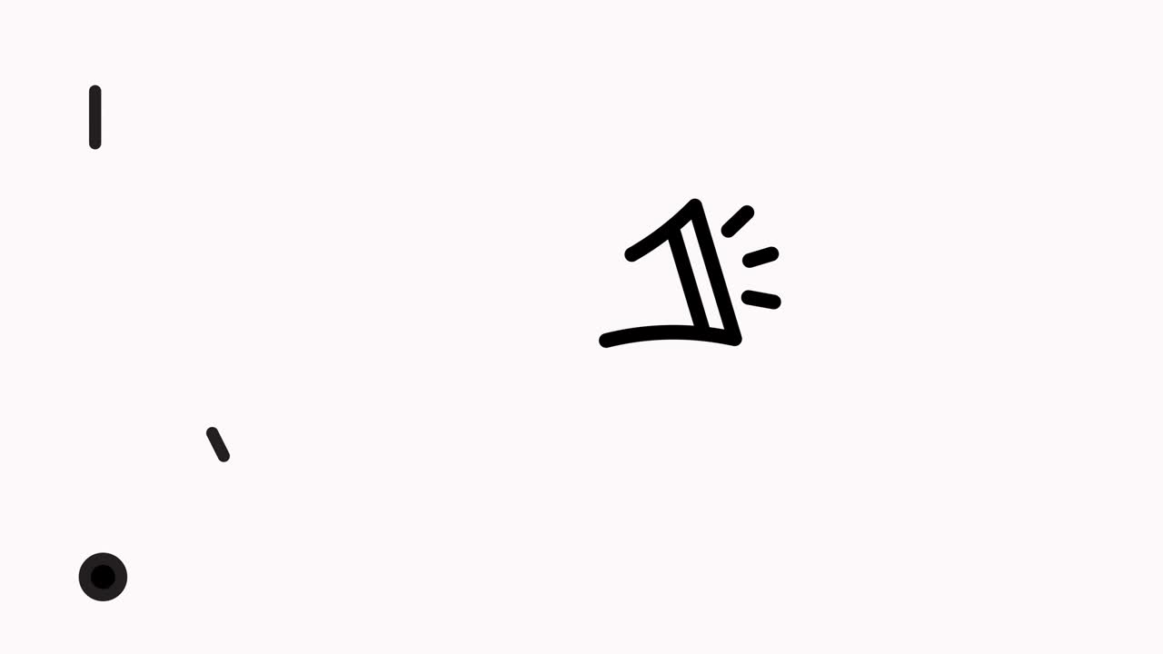 Megaphone and mobile phone line icon animation