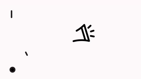 megaphone and mobile phone line icon animation