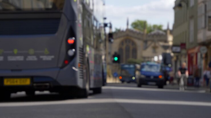 Defocused Shot of Busy Old High Street In Oxford 03