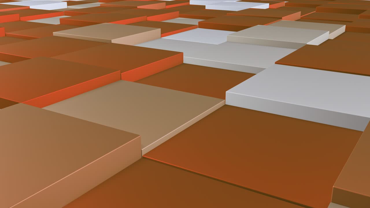 Padrão de quadrados saltitantes, fundo 4K, vídeo em loop de stock de animação CG
