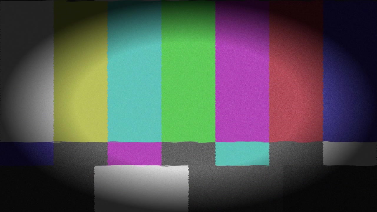 Television Test Pattern With Glitch and Signal Interference