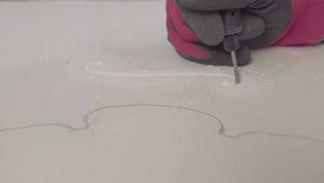 woodworking with small rotating rasp