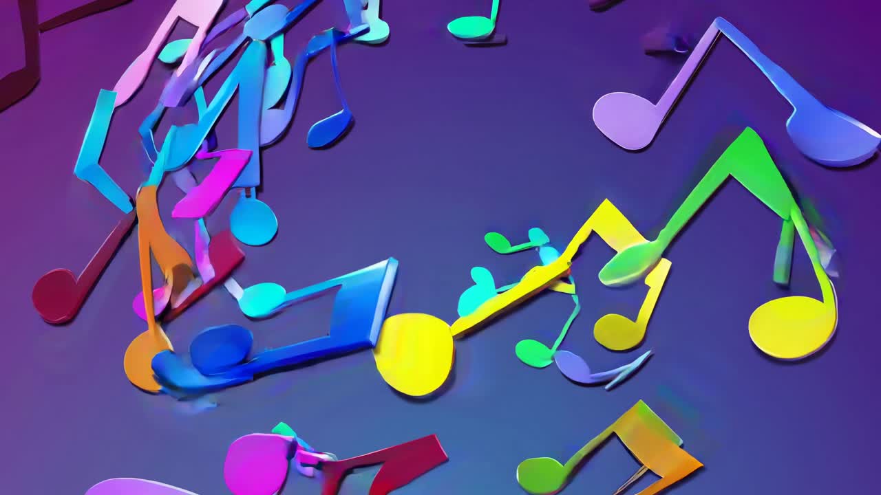 note musicali colorate