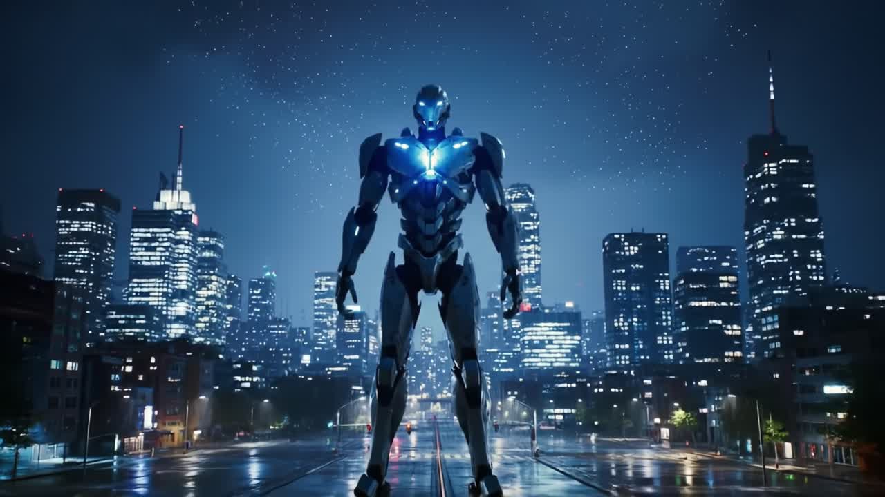 Robot in a Night City