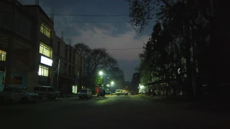 Cars-and-bikes-at-midnight-on-the-street