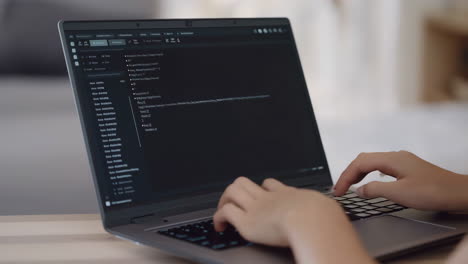 laptop with code