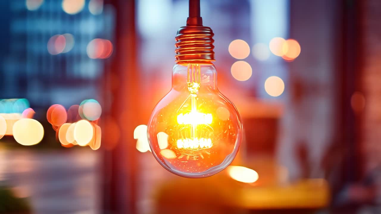 창문 앞에 있는 에 매달린 전구