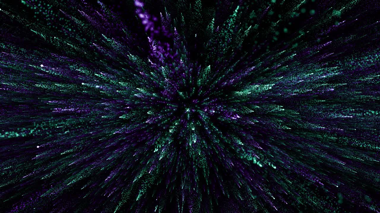 Particles violet green event game trailer titles cinematic concert stage background loop