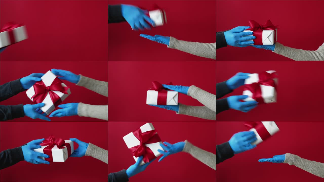 pandemic christmas collage gift delivery new year