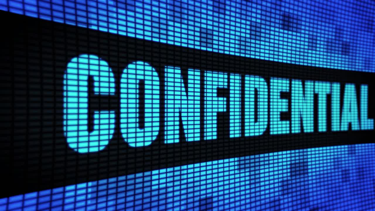 Confidential Display on a Screen