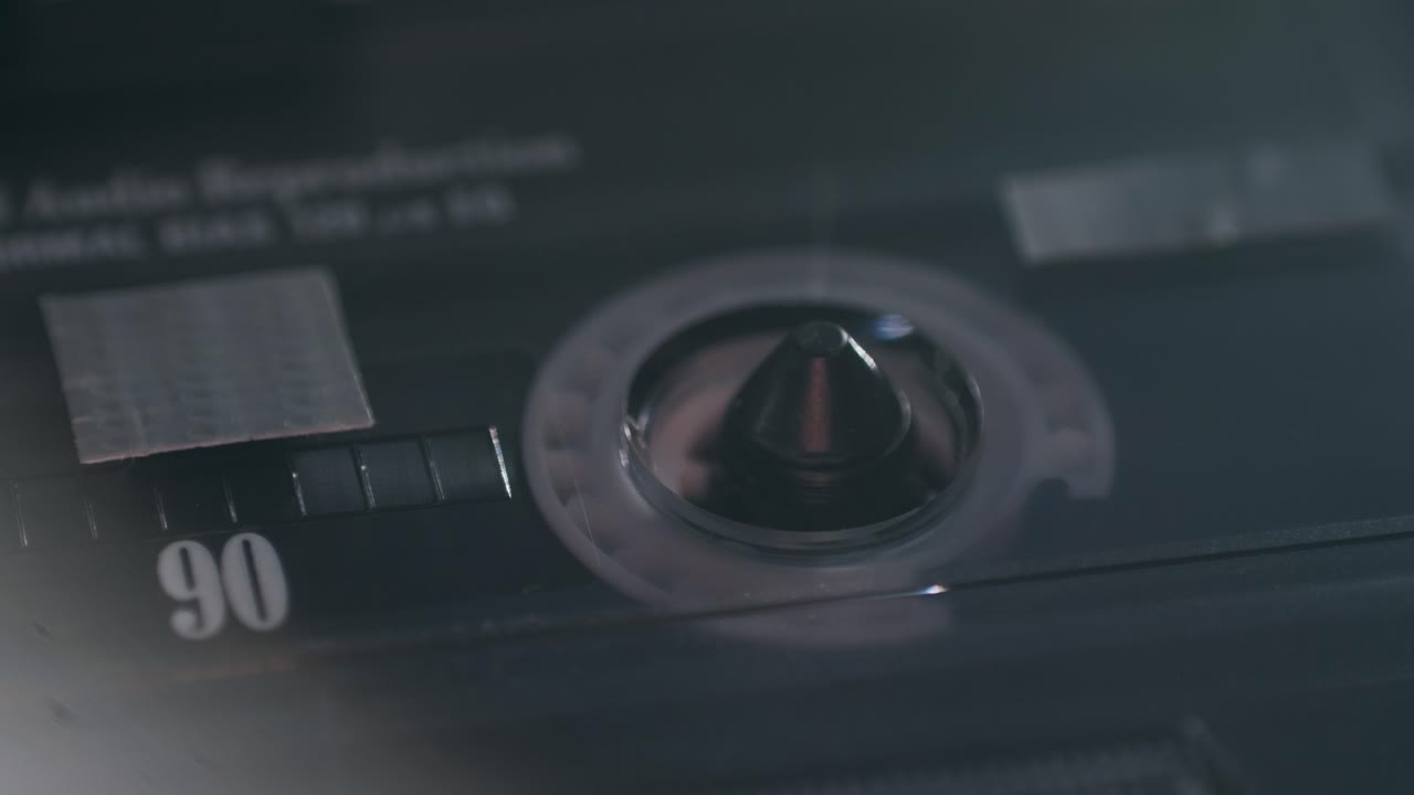 Close-up of an Audio Cassette Tape