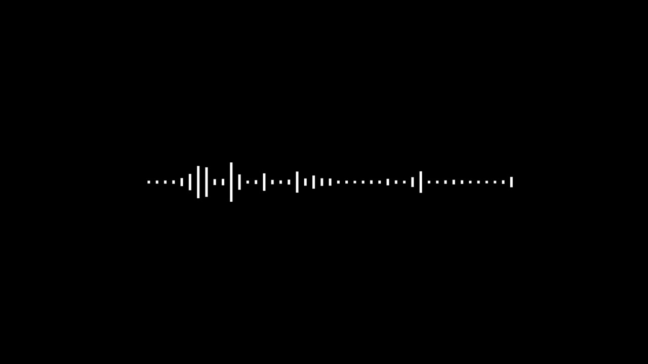 White Audio Equalizer Sound Wave on Black Background