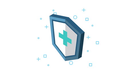 3d medical shield icon