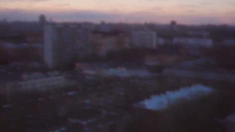 video de estilo retro del paisaje urbano de moscua en la noche rusia