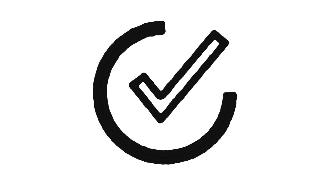 Quality Check Icon Animation Footage & Alpha Channel