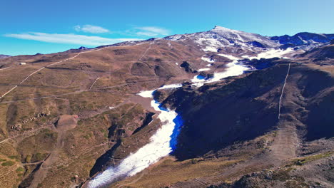 sierra nevada ski resort, spain. aerial view