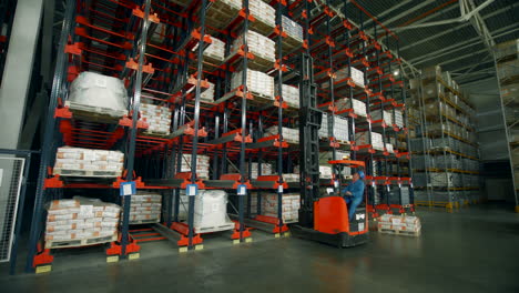 warehouse operations with forklift