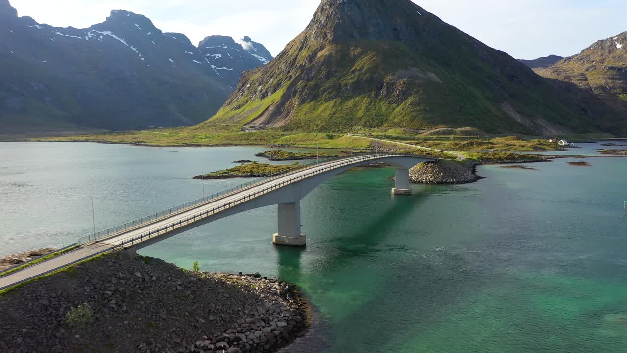 Fredvang Bridges Panorama isole Lofoten