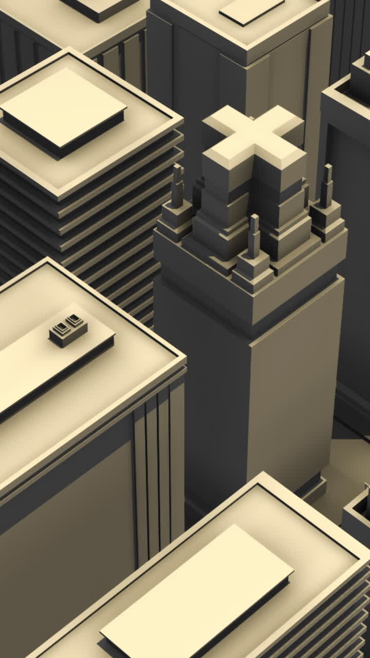 Abstract Cityscape - Geometric Architecture