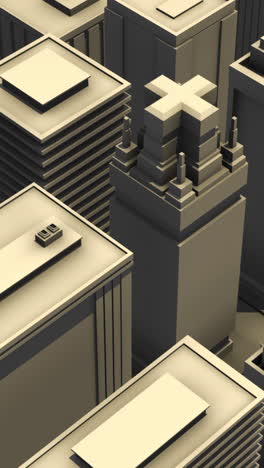 paisaje urbano abstracto - arquitectura geométrica
