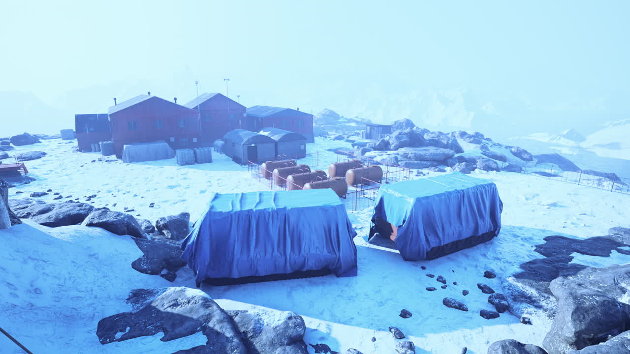 북극에 있는 러시아의 연구 및 극 탐험 기지 건물