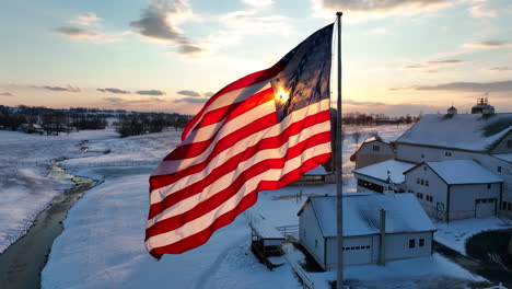 Filmische-Zeitlupe-Amerikanische-Flagge