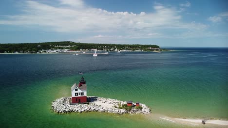 faro de isla redonda e isla mackinac