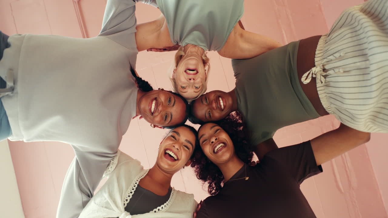 Diverse group of women celebrating together
