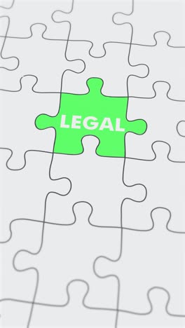 unlawful legal jigsaw puzzle assembled vertical video