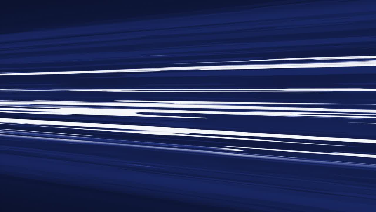 Dark Blue Light Anime Fast Speed Lines motion on black background. 4K Animation Horizontal Perspective Anime Comic Speed Lines. Manga comics style fast speed line motion illustration Background.
