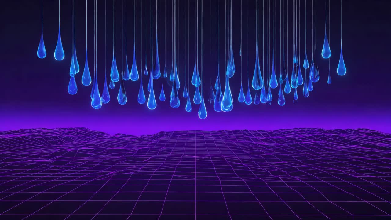 Abstract Landscape with Water Drops