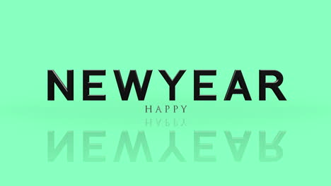 Elegance-style-Happy-New-Year-text-on-green-gradient