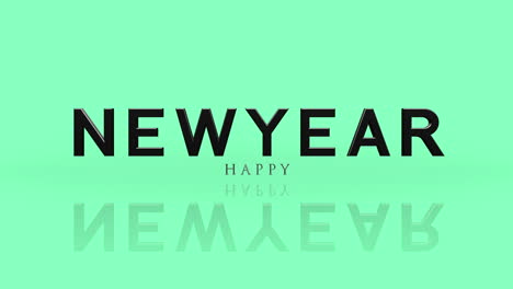 estilo de elegancia feliz año nuevo texto en gradiente verde