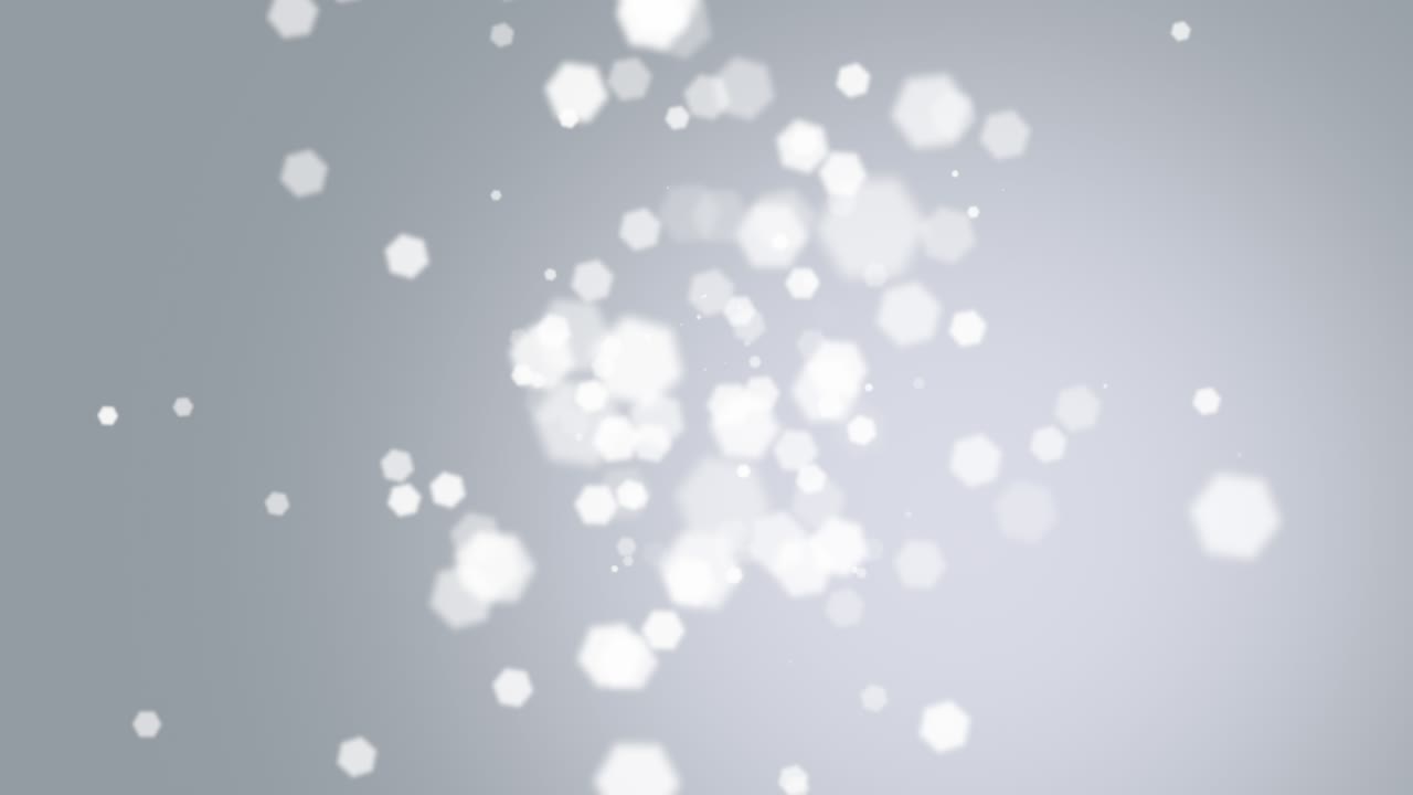 bokeh blanco y plateado de mosca con partículas en un fondo brillante