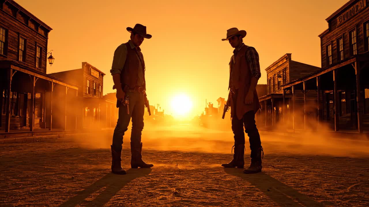 Cowboy Duel at Sunset