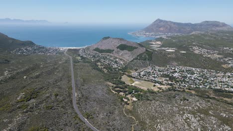 view if glencairn and simonstown from the mountains