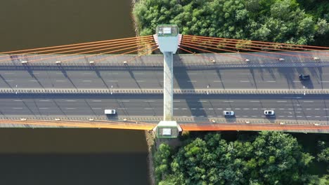 Aerial-View-of-Traffic-on-highway-road