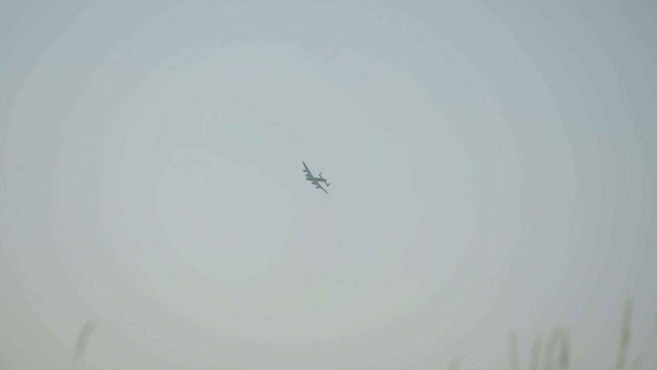 Slow motion, airforce demonstration, British World War II memorial festival