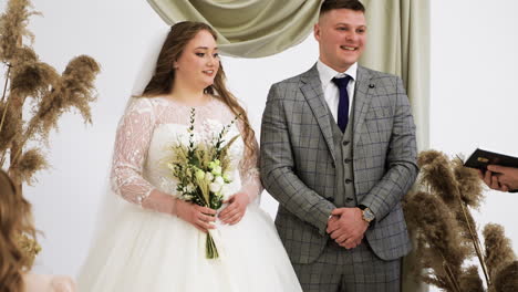 couple in love at the altar