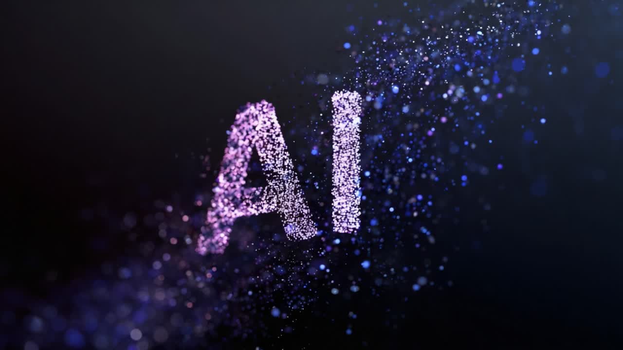 A Dynamic Representation of Artificial Intelligence Showcasing Evolving Visual Patterns Through Vibrant Colors and Simulation Techniques in a Captivating Digital Space