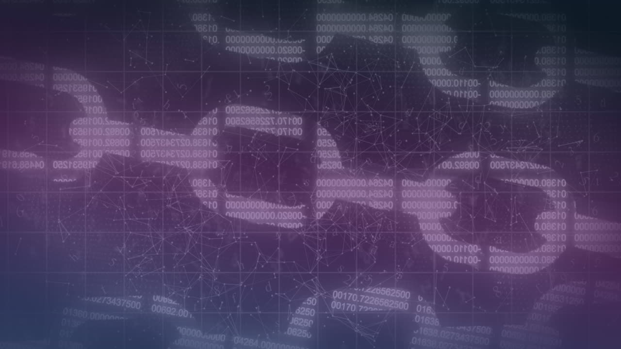 animación de cadenas en fondo azul