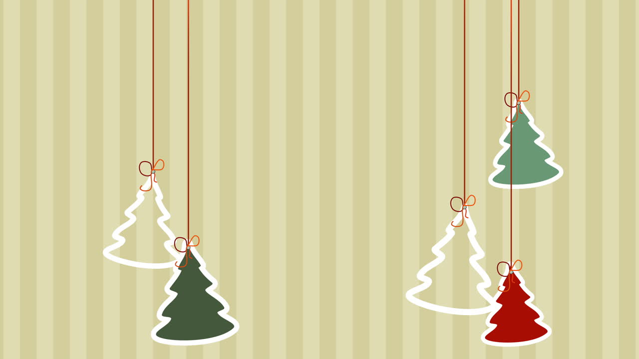 primer plano animado árboles de navidad en el fondo de vacaciones de invierno