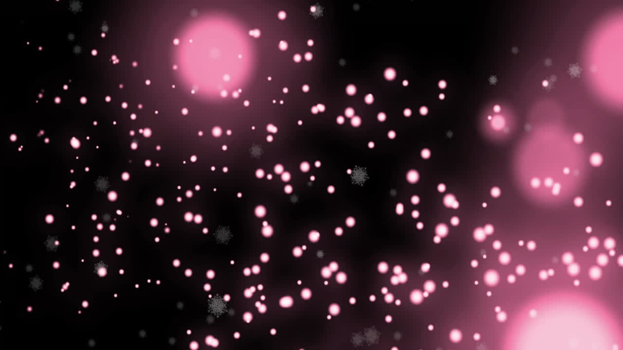Animatie van roze lichtpunten die bewegen op een zwarte achtergrond