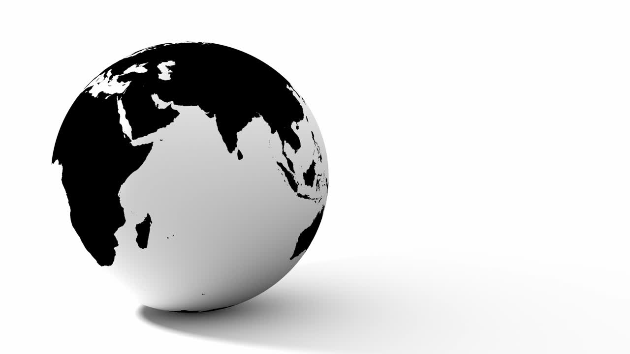 4k tierra izquierda negro blanco girar