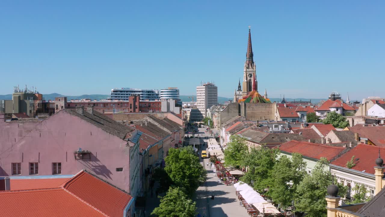 Aerial: Novi Sad Streets In Serbian City, 4K Summer Day View Of City ...